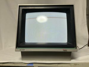 レトロ SHARP CHARACTER DISPLAY 14M-111C 通電確認済み　CRTモニター1MZ-700,2200, PC-8001,FM-7,X1,JR200などに