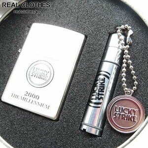 (2)ZIPPO/ジッポー LUCKY STRIKE 2000 THE MILLENNIUM ラッキーストライク オイルタンク付き/1999年製 /000