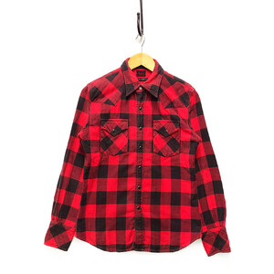 LEE リー チャオパニック別注チェックウエスタンシャツ 赤×黒チェック サイズS 正規品 / B5055