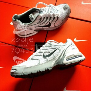 新品 正規品 NIKE ナイキ AIR MAX TORCH 4 エアマックス トーチ 白 ホワイト 灰 グレー 黒 27.5cm US9.5 箱付き