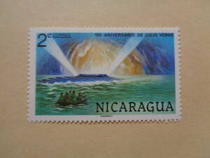 ニカラグア切手　1978年　ジュール・ヴェルヌ誕生150年　The Mysterious Island（神秘の島）　2c