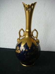 RRR RARE アンティーク Mルドン リモージュ 特別 フランス 磁器 金 花瓶