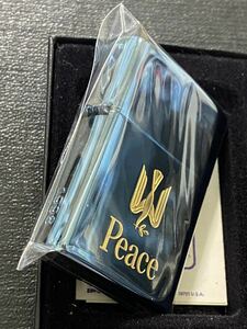 zippo ピース 1998 側面刻印 限定数 100個 2面刻印 希少モデル ヴィンテージ 1998年製 ゴールドインナー 1998年製 ケース 保証書付き