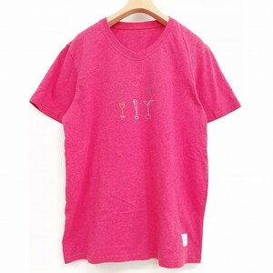 ポールスミス PAUL SMITH 美品 HOMEWEAR Tシャツ カットソー 半袖 Vネック コットン L ピンク系 メンズ