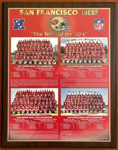 サンフランシスコ 49ers 80s スーパーボウル チャンピオン 記念ウッドプラーク NFL SanFrancisco 49ers Joe Montana ジョーモンタナ