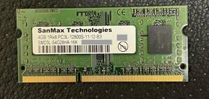 SanMax メモリ DDR3L-1600 SO-DIMM PC3L-12800S-11-12-B3 4GB x 2枚セット 計8GB③