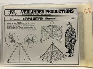 VERLINDEN/バーリンデン 1/35 ドイツ軍 ZELTBAHN ツェルトバーン 迷彩 Wehrmacht ドイツ国防軍 184　PM04