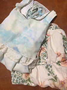 セシルマクビーCECIL McBEE 淡いパステルブルーのミニワンピース 、INGNI花柄ワンピース キャミワンピ 春夏 2着セット タンクワンピ