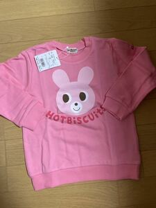 新品　ホットビスケッツ 110cm トレーナー 長袖　Tシャツ　キッズ　女の子　ミキハウス　トップス 長袖Tシャツ　MIKIHOUSE ピンク