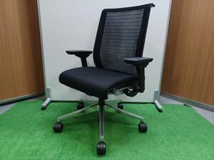 ★Steelcase スチールケース☆Think シンク★シンクチェア☆THK-23101★可動肘付き☆ブラック★オフィス パソコン メッシュ ゲーミング☆1