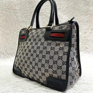 GUCCI グッチ ハンドバッグ GGキャンバス シェリー シェリーライン レザー ミニボストン レディース メンズ オールドグッチ 1円