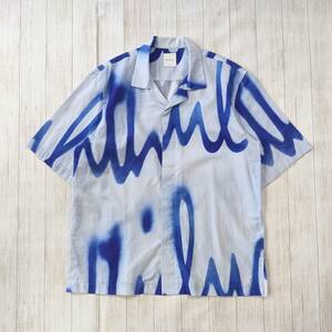 Paul Smith/ポールスミス/Spray Logo S/S Shirt/スプレーロゴ総柄/オープンカラーシャツ/SIZE XL/ゆったりシルエット