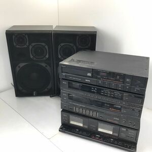 J2-442T Sansui/サンスイ 55CD-R スピーカー ペア コンパクトディスクプレーヤー ステレオチューナーアンプ カセットデッキ セット