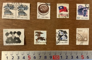 ■送料無料■ 中国人民郵政 中華民国 中国 台湾 朝鮮 切手 郵便切手 スタンプ 消印有 旗 建物他 印刷物 ●8種9枚 まとめて/くKAら/PA-6529
