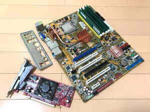 ■ASUS「P5K-V」ATXマザーボード/Core2Duo E6850/メモリ4GB/BIOS確認済み中古品■検:LGA775■