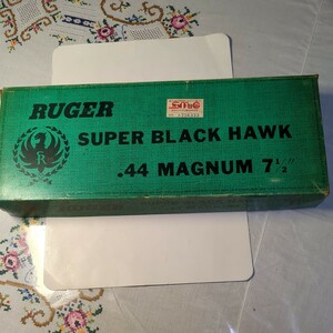 【青葉５７７】★SMG規格適合品★ 『RUGER SUPER BLACK HAWK 44 MAGNUM 7.5インチ 未発火品』コクサイ金属製モデルガン カートリッジ６発
