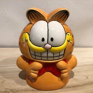 ガーフィールド　貯金箱　陶器　Garfield　昭和レトロ　置物　猫　ネコ　インテリア　オブジェ garfield Piggy bank 管理番号001・３