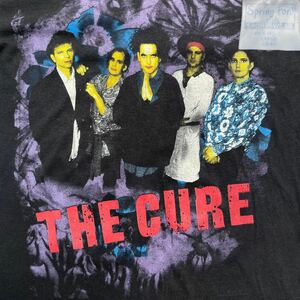 【美品】THE CURE ザ キュアー 半袖 バンド Tシャツ ヴィンテージ 80s 90s コピーライト THE PLAYER TOUR ネイビー ブラック