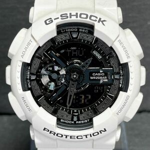 CASIO カシオ G-SHOCK Gショック GA-110GW-7AJF メンズ 腕時計 アナデジ クオーツ ブラック文字盤 ホワイト 樹脂ベルト 新品電池交換済み