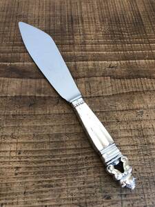 ジョージジェンセン・エコーン　純銀製 サービングナイフ　 26.8cm/GeorgJensen/Acorn/どんぐり/251