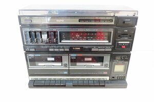 ジャンク☆SANYO/サンヨー DCW-WW3 レコードプレイヤー カセットテープ 音楽 ダビング 観賞 ラジオ FM