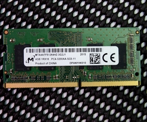 Micron製 4GB DDR4 PC4-3200AA SDRAM SODIMM　3200MHz 、260pin ★ 複数出品★ 送料無料