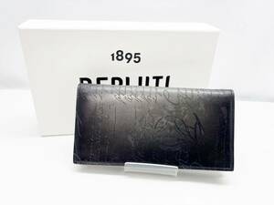 美品　Berluti　ベルルッティ　サンタル　スクリットレザー　 ロングジップウォレット　二つ折り長財布　SANTAL_NEO-JOUR-V2