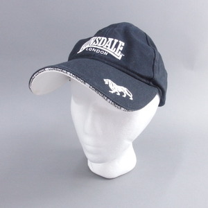 LONSDALE ロンズデール ロゴ刺繍 キャップ 帽子 ブラック コットン100％