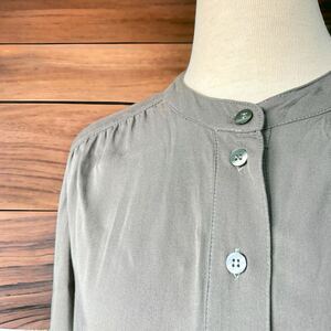 H&M 新品 Sサイズ(Mサイズ相当)シャツ ワンピース 【27】カーキ/グリーン