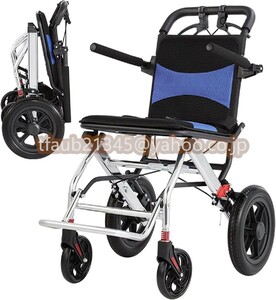 車椅子 折畳み 軽量 コンパクト ミニ 介助型 コンパクト車椅子 介助ブレーキ付き 飛行機持ち込み可 衝撃軽減ダブルスプリング 12インチ車輪