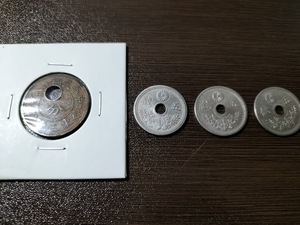 エラー硬貨・中華民国東三省一分×1枚＆５銭×３枚　
