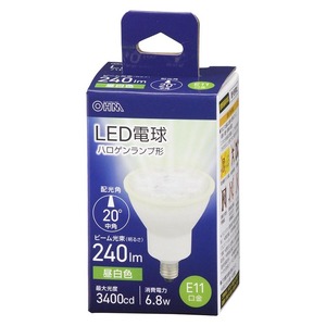 LED電球 ハロゲンランプ形 E11 中角タイプ 6.8W 昼白色｜LDR7N-M-E11 5 06-4729 オーム電機