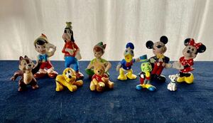 ディズニー 陶器 置物 ミッキー ミニー グーフィー Disney ピーターパン ドナルドダック ピノキオ チップ ジミニークリケット プーさん 