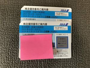 送料無料 全日空　ANA 株主優待券 2枚セット、 2024年5月31日 まで有効 です。