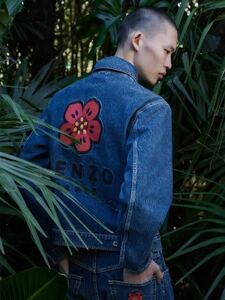 新品未使用 KENZO 22SS Boke Flower Embroidered Denim Trucker Jacket NIGO期 ケンゾー ボケフラワーエンブロイダード デニムジャケット S