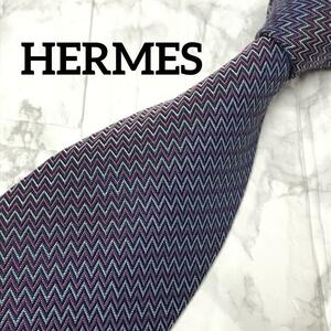 HERMES エルメス ネクタイ パープル