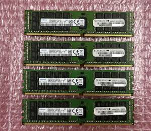 32GB DDR4 19200 PC4-2400T-RA1 Registered RDIMM 2Rx4 M393A4K40BB1-CRC0Q 4枚組（計128GB）