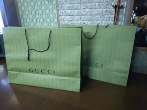 GUCCI グッチ　大型　ショップバック 紙袋 柄 ブランド紙袋　　2枚セット