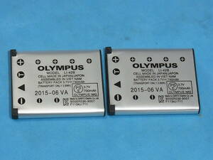  オリンパス 未使用品 純正バッテリー LI-42B ２個まとめて 管理457