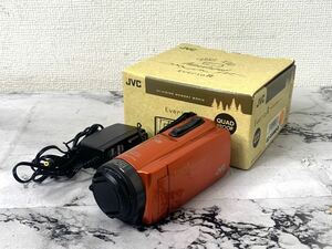 JVC デジタルビデオカメラ EvrioR エブリオ オレンジ系 GZ-RX680-D 現状品