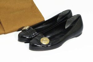 ☆小さいサイズ/美品☆GUCCIグッチ/ローヒールエナメルパンプス：21.5cm相当/黒nj601