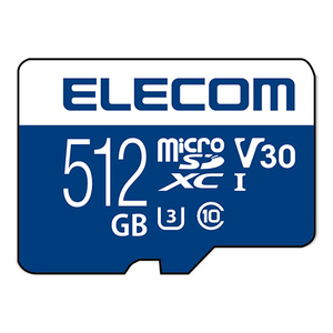 エレコム マイクロSDカード 512GB class10対応 高速データ転送 読み出し80MB/s 書き込み60MB/s データ復旧サービス MF-MS512GU13V3R