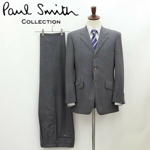 ◆Paul Smith COLLECTION ポールスミス コレクション ストライプ柄 3釦 スーツ セットアップ グレー