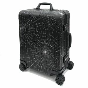 リモワ キャリーケース Supreme コラボ ブラック 中古 49L スパイダー キャリーバッグ コロコロ 旅行鞄