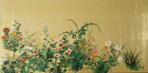 模写漆絵　山本宗川の名作_百花図　NH127B　ユーラシアアート