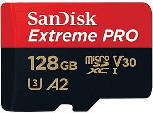 新品 未使用品 !! SanDisk Extreme Pro microSDXC 128GB アダプター付属　サンディスク　エクストリームプロ 