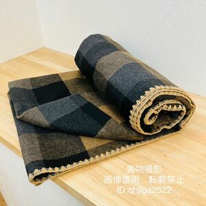 1.9kg厚地 カシミア毛布 ラグマット ブランケット 超高品質200cmx150cm 20%カシミア 80%ウール タペストリー キャンプ 保暖防寒 野外登山