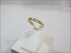 美品 TIFFANY&Co./ティファニー◆Tトゥルーナローリング/18K 750◆Tコレクション 17号 3.2g イエローゴールド