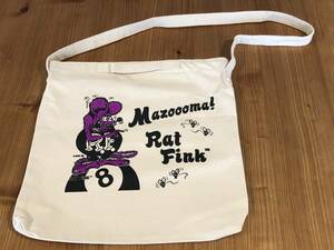 Rat Fink Mazooma! パープル 紫 トートバッグ 2way キャンバス地 mooneyes ムーンアイズ ショルダーバッグにも ラットフィンク