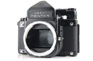 動作品 ペンタックス PENTAX ASAHI 67 6x7 ボディ TTLファインダー バケペン 中判フィルムカメラ 管GG3133